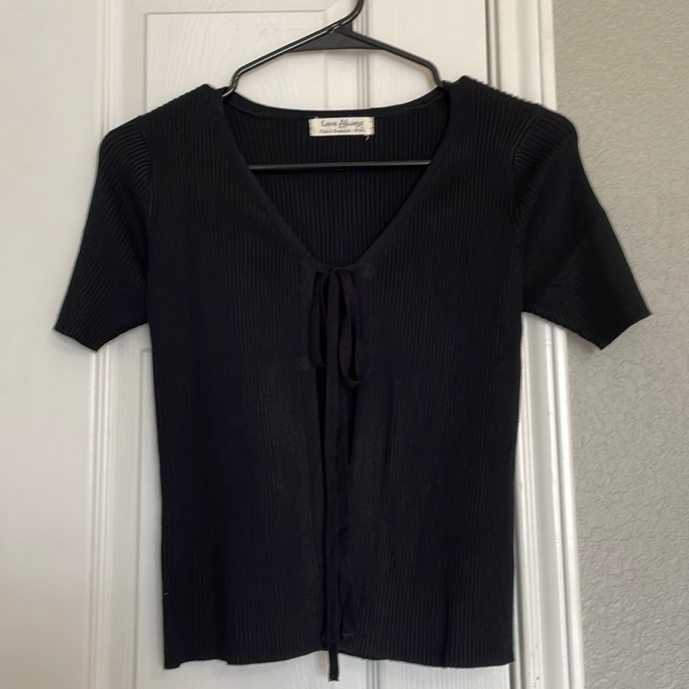 Black cardigan